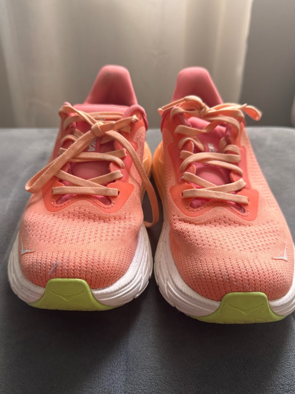 Hoka One One Women's Coral Peach Lightweight Running Shoes